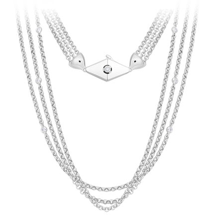 Колье с бриллиантами, белое золото 1