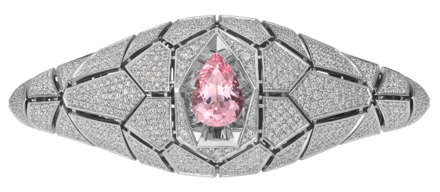 Браслет с морганитом и бриллиантами, белое золото 2