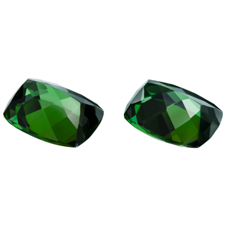 Сет из двух верделитов, 15.21ct (13.70мм*10.80мм) 2