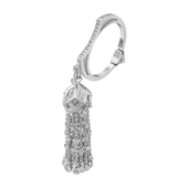 Кольцо с аквамарином и бриллиантами, белое золото