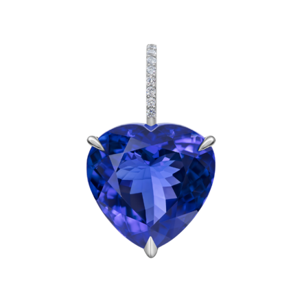 Подвес с танзанитом и бриллиантами, белое золото 1