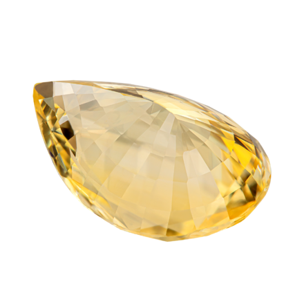 Жёлтый сапфир, SRI LANKA, UNHEATED, Груша, 10,73ct 2