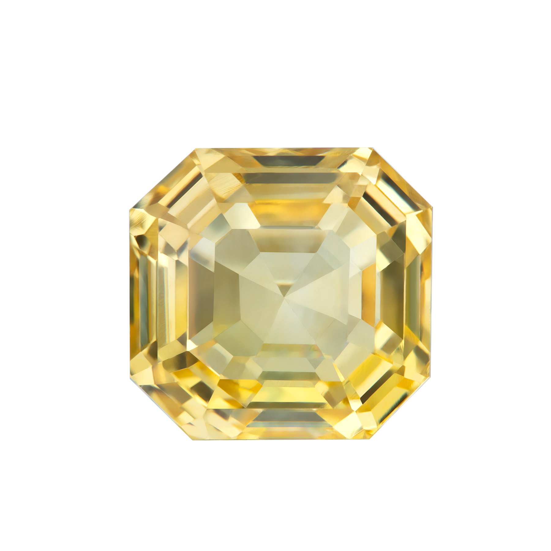 Жёлтый сапфир, SRI LANKA, UNHEATED, Октагон, 7,28ct
