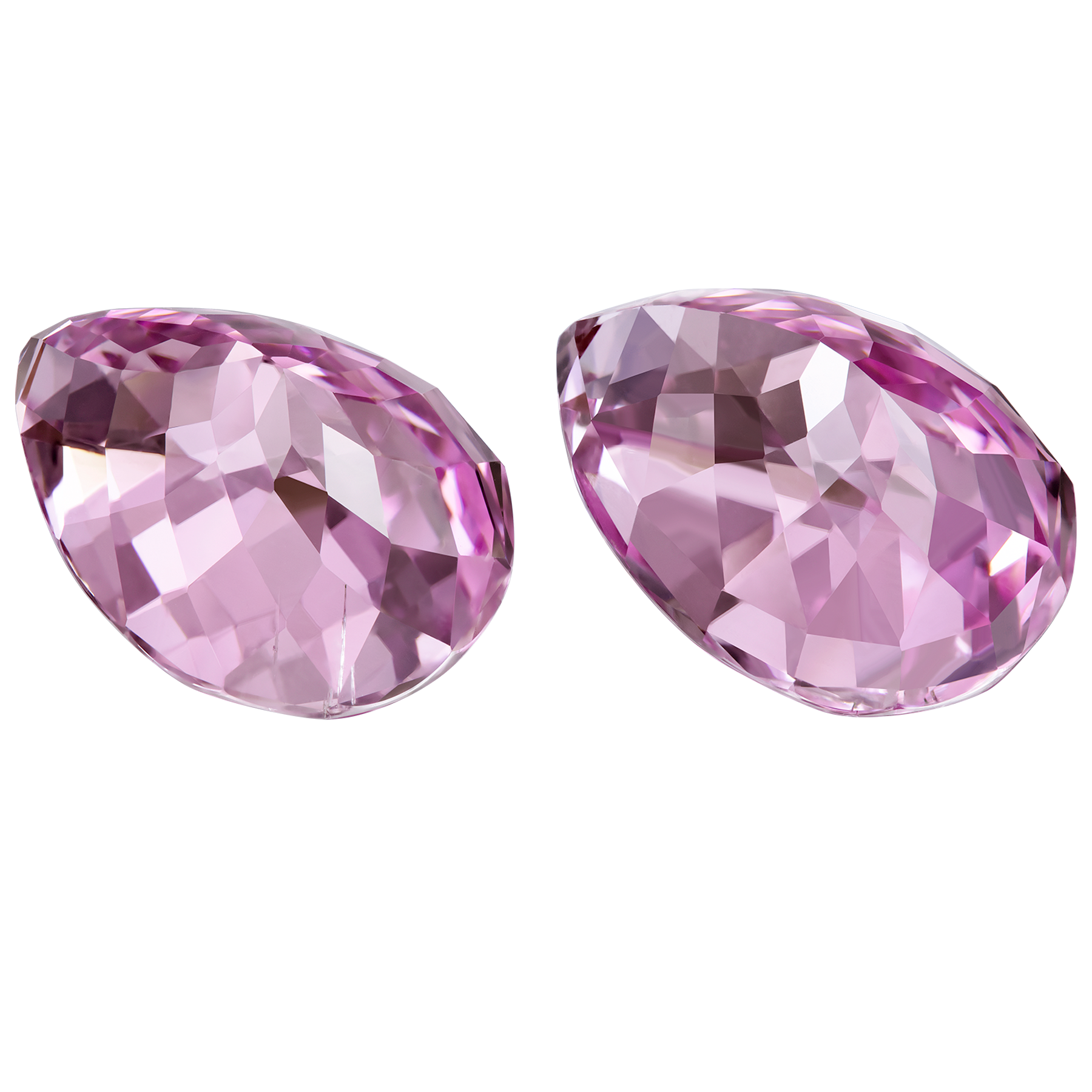 Сет из двух кунцитов, Груша, 33,28ct