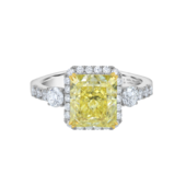 Кольцо с бриллиантами, белое золото