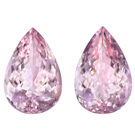 Сет из двух морганитов, Груша, 2- 52,37ct 1