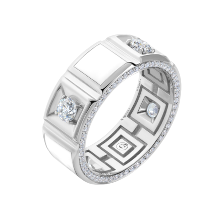 Кольцо с бриллиантами, белое золото, н.керамика 1