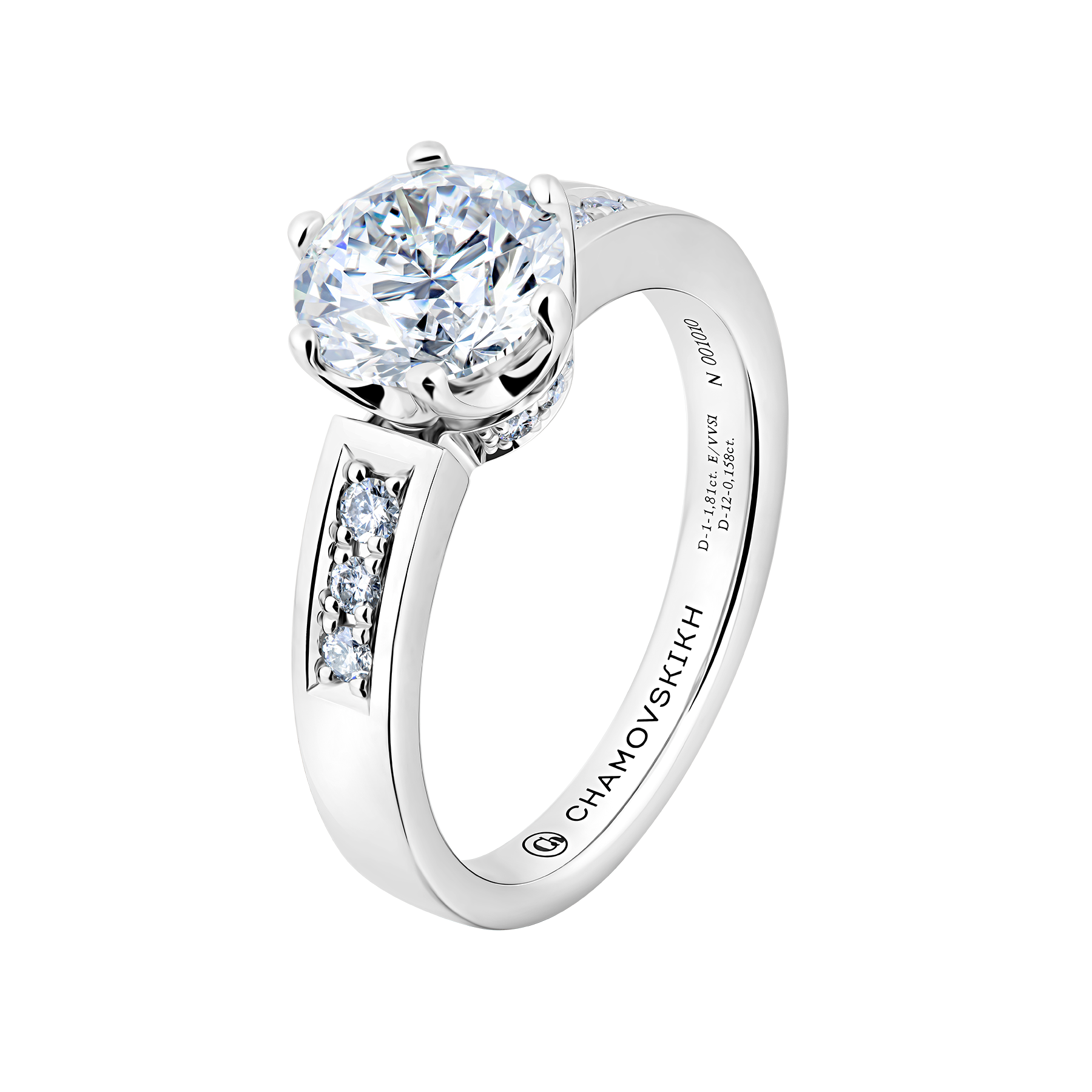 Кольцо с бриллиантами, платина