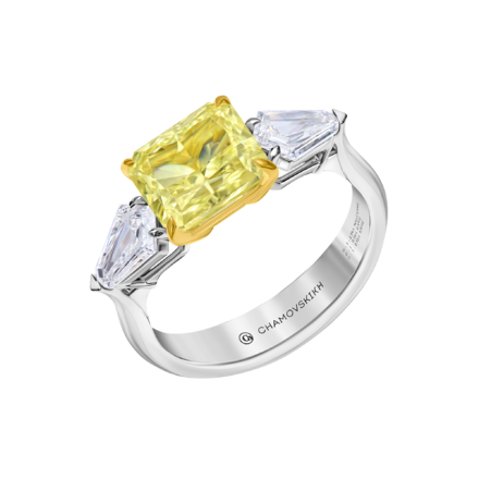 Помолвочное кольцо с бриллиантами, белое золото 1