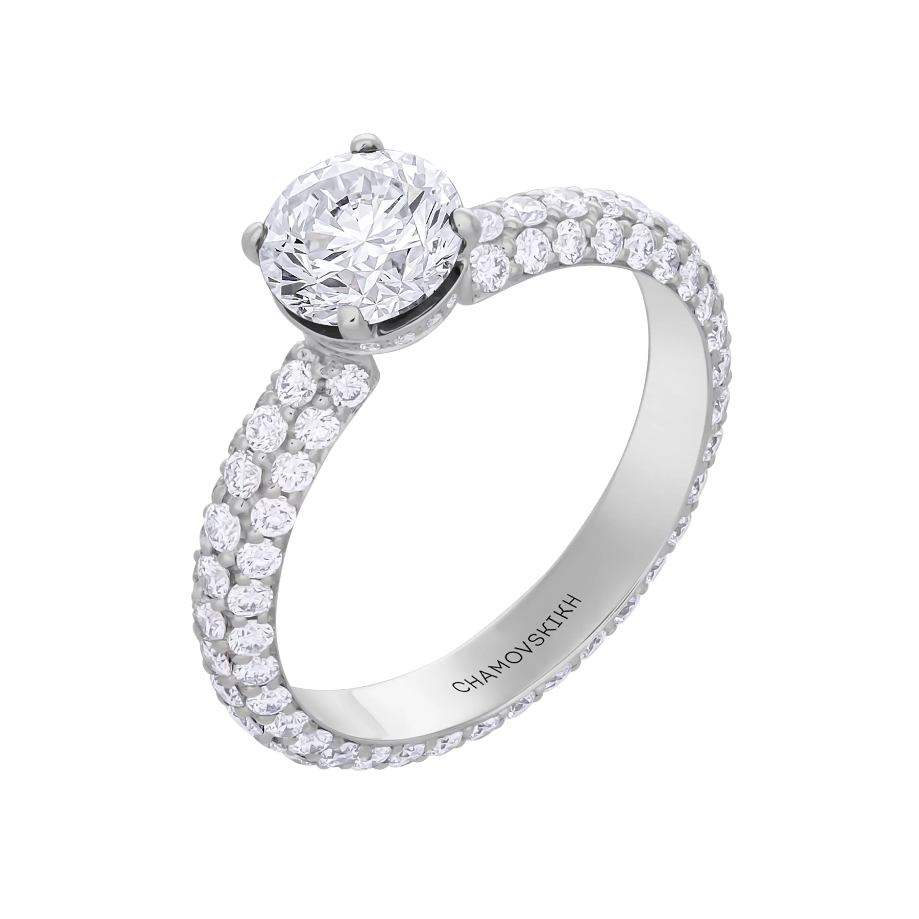 Кольцо с бриллиантами, платина