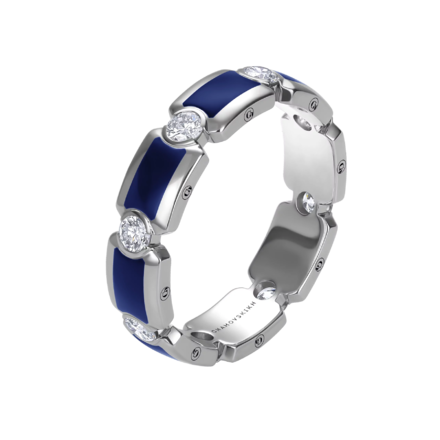 Кольцо с бриллиантами, белое золото, н.керамика 1