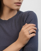 Кольцо с бриллиантами, белое золото