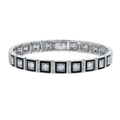 Браслет с бриллиантами, белое золото, н.керамика