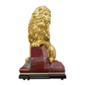 Настольная скульптура «Лев» с золочением