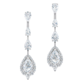 Серьги с бриллиантами, белое золото