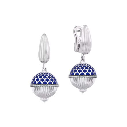 Серьги с бриллиантами, белое золото 1