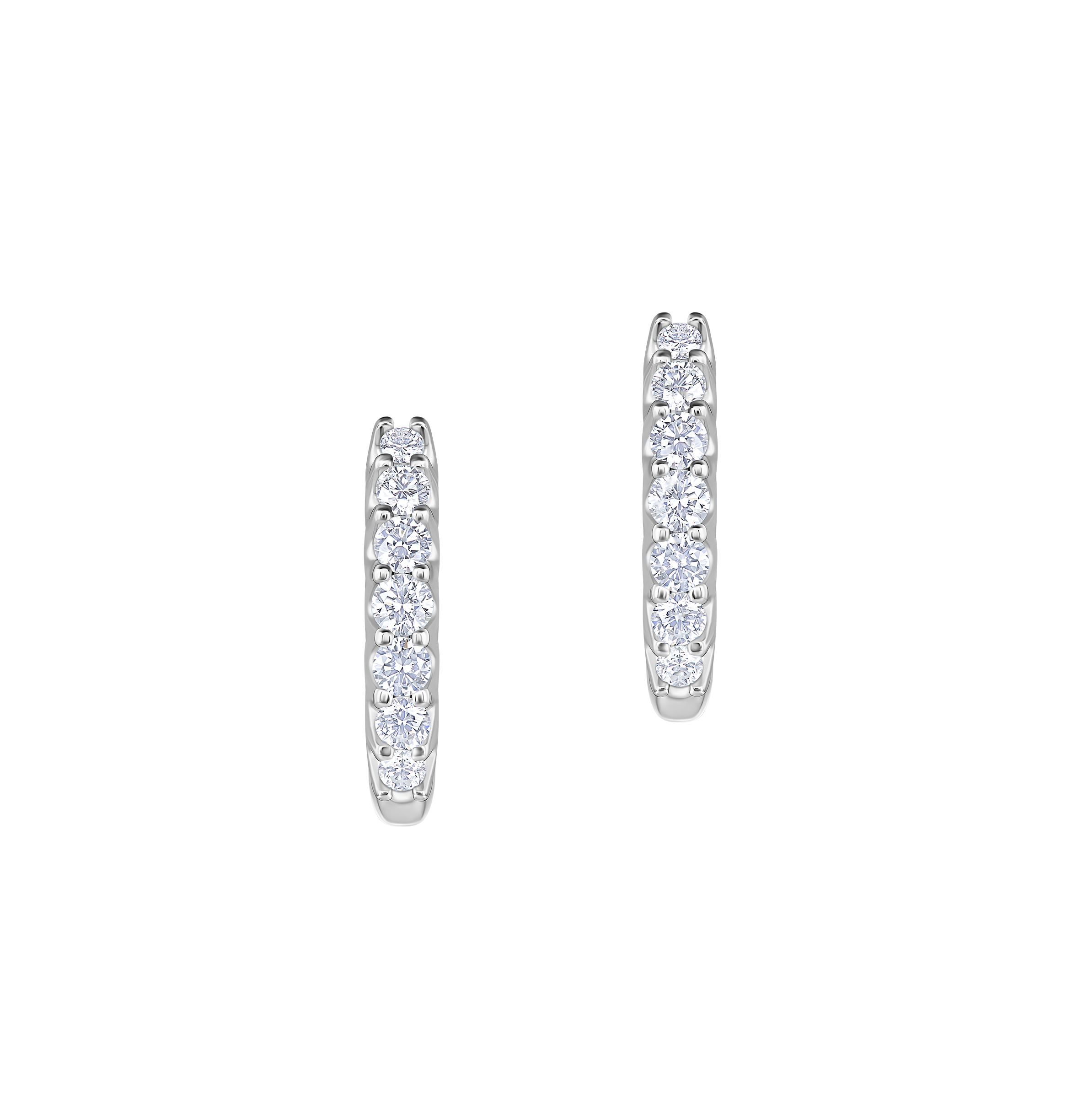 Серьги с бриллиантами, белое золото