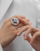 Кольцо с бриллиантами, белое золото