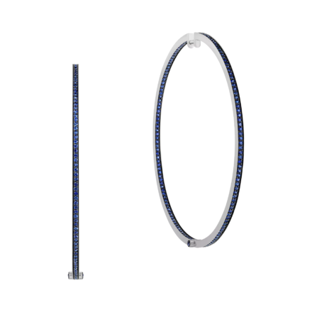 Серьги с сапфирами, белое золото 1