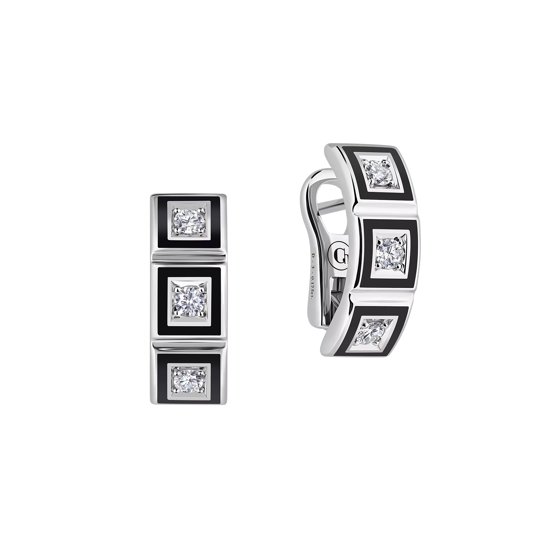 Серьги с бриллиантами, белое золото, н.керамика