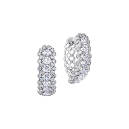 Серьги с бриллиантами, белое золото 1