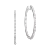 Серьги с бриллиантами, белое золото