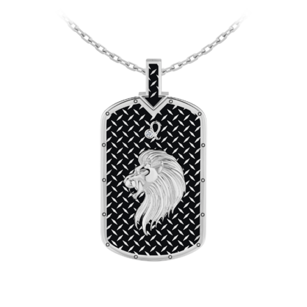 Подвес с бриллиантом, белое золото, нанокерамика 1