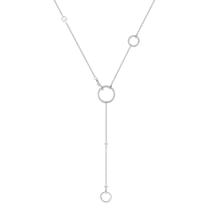 Колье с бриллиантами, белое золото 1