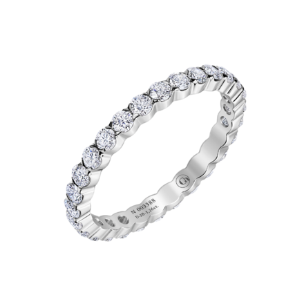 Обручальное кольцо с бриллиантами, белое золото 1