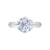 Кольцо с бриллиантом, белое золото