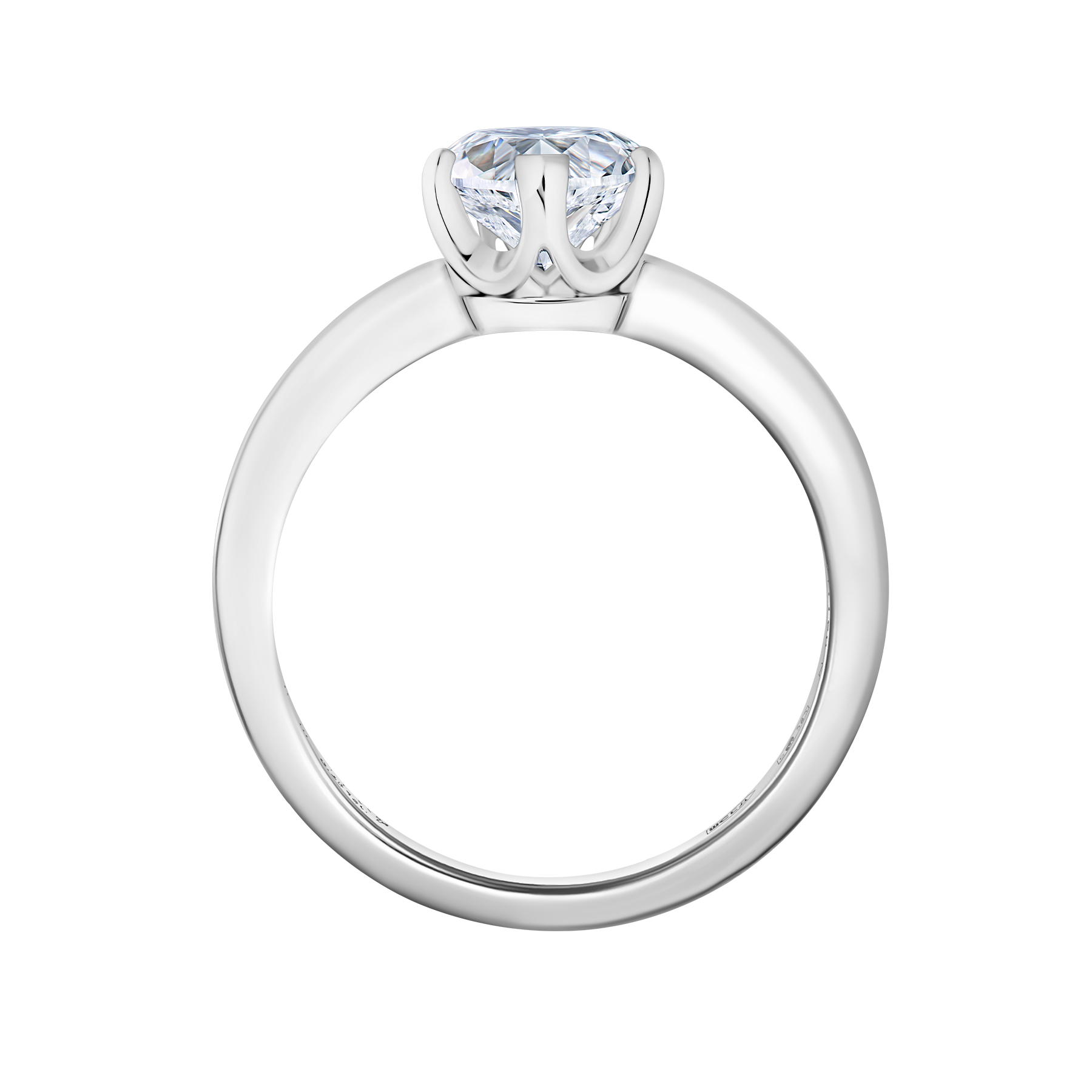 Кольцо с бриллиантами, белое золото