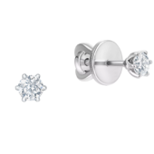 Пусеты с бриллиантами, белое золото