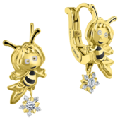 Серьги с бриллиантами, желтое золото, н.керамика