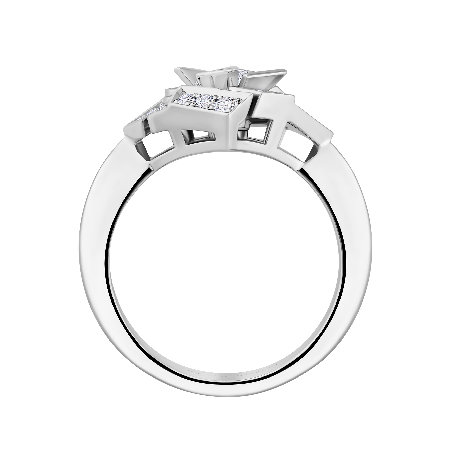 Кольцо с бриллиантами, белое золото