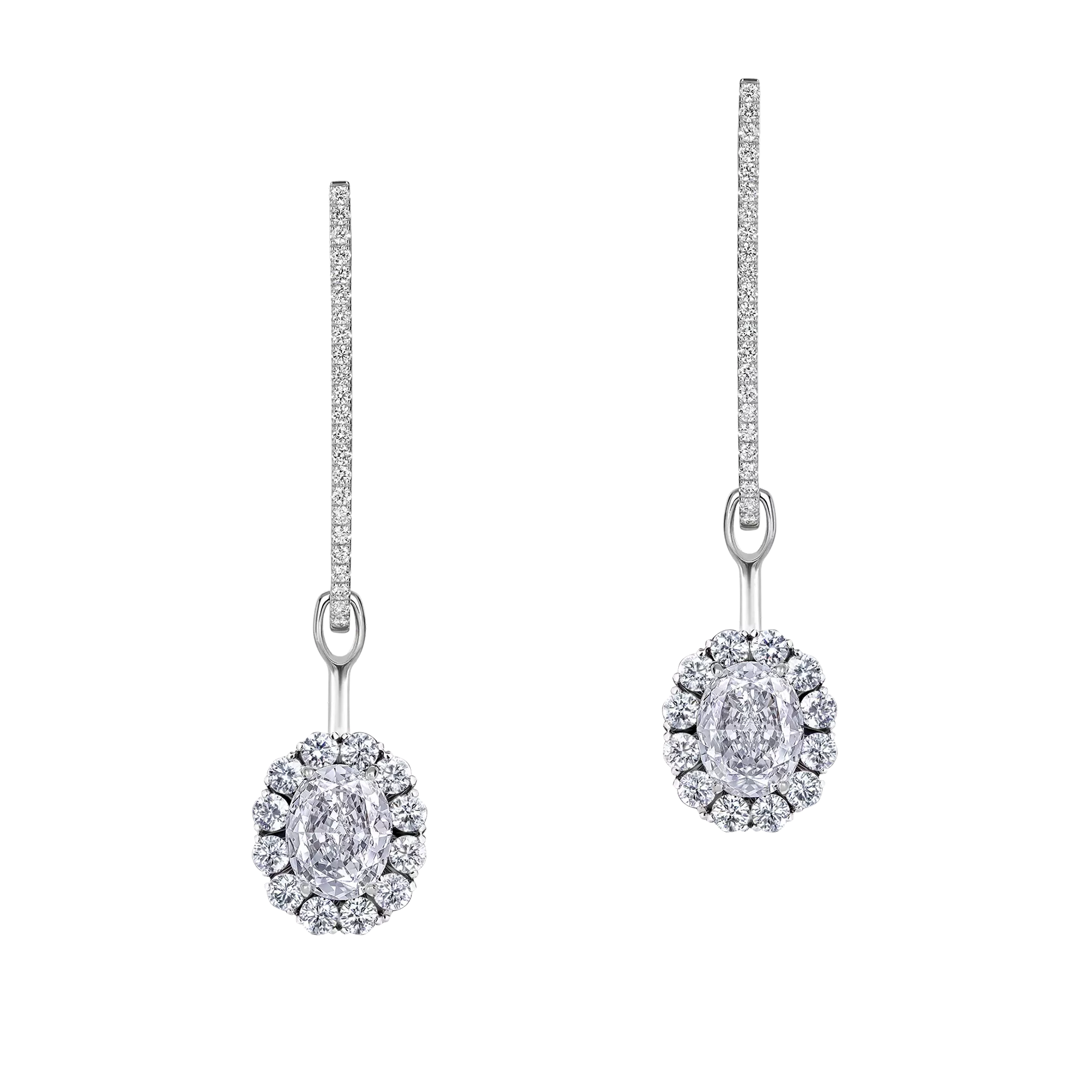 Серьги с бриллиантами, жёлтое и белое золото