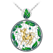 Подвес с бриллиантом, белое золото, н.керамика