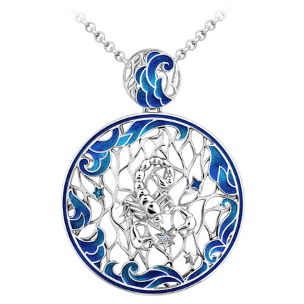 Подвес с бриллиантом, белое золото, н.керамика 1