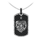 Подвес с бриллиантом, белое золото, нанокерамика