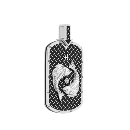 Подвес с бриллиантом, белое золото, нанокерамика 2