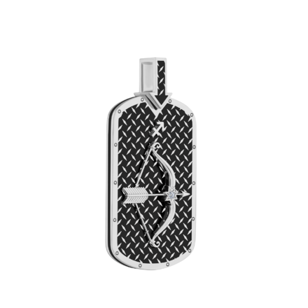 Подвес с бриллиантом, белое золото, нанокерамика 2