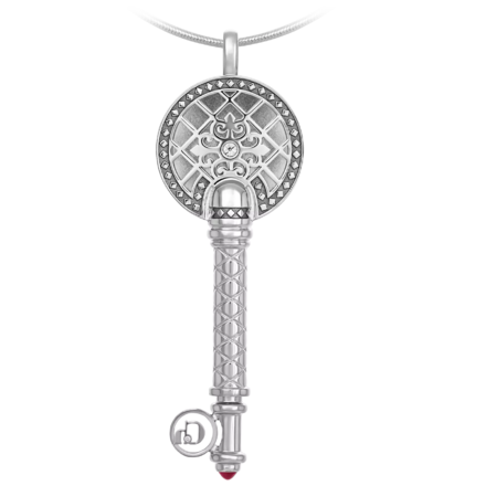 Подвес с рубином и бриллиантами, белое и жёлтое золото 2