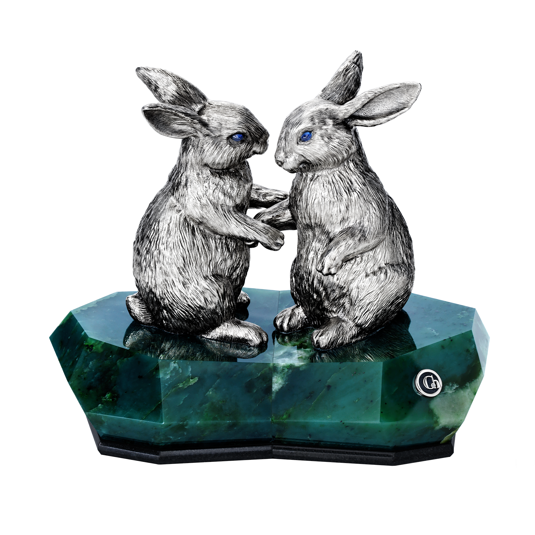 Настольная скульптура «Семейство кроликов»