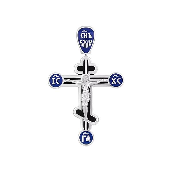 Крест, белое золото, н.керамика