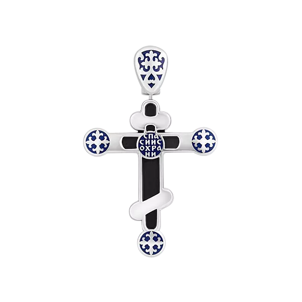 Крест, белое золото, н.керамика