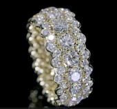 Кольцо с бриллиантами, желтое золото