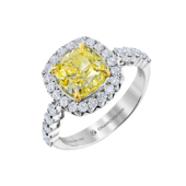 Кольцо с бриллиантами, белое золото