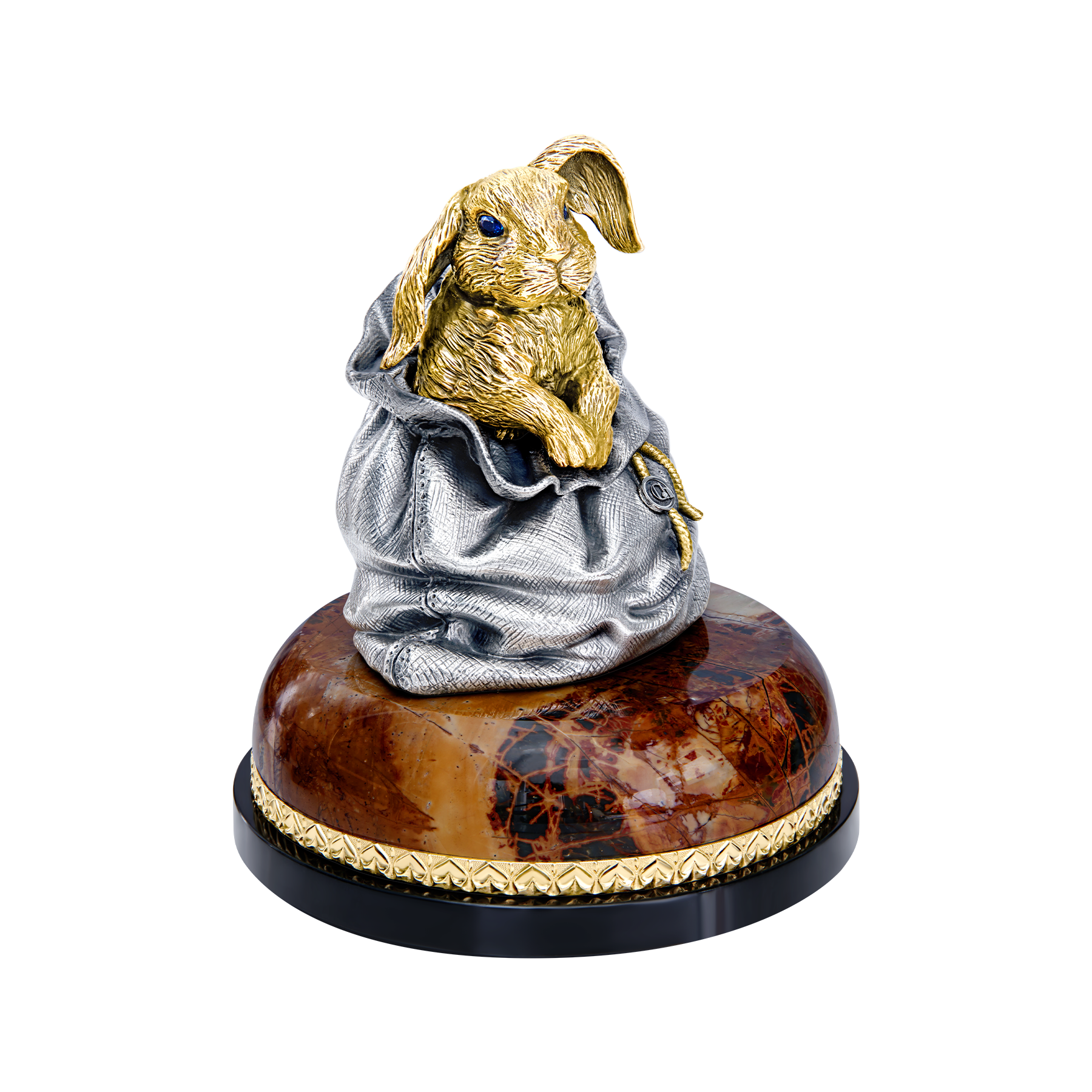 Настольная скульптура «Подарочный кролик»