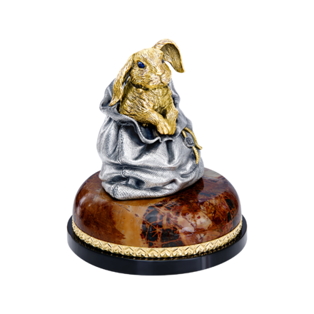 Настольная скульптура «Подарочный кролик» 1