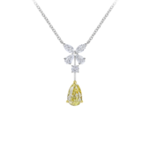 Колье с бриллиантами, белое золото