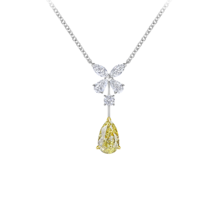 Колье с бриллиантами, белое золото 1